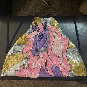 Sequined unicorn tank top never worn! Great festival wear or concert wear.